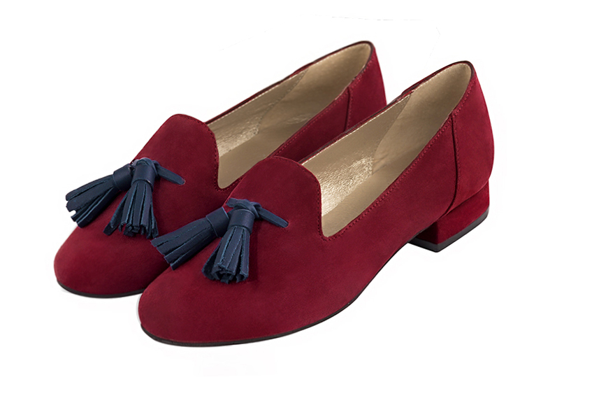 Burgundy red dress loafers for women - Florence KOOIJMAN